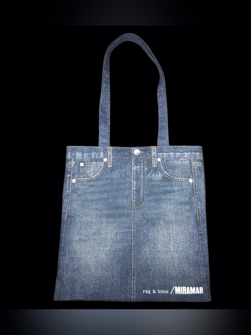 rag & bone Denim Tote in Dark Blue